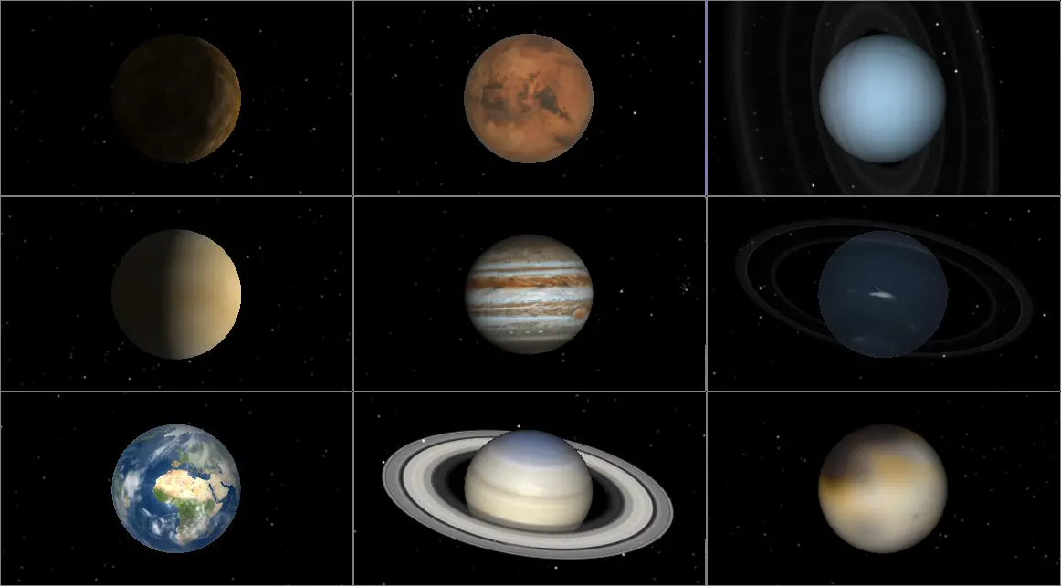 The Nine Planets of The Solar System