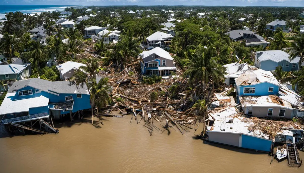 Photo of the destruction caused by Hurricane Hilary.