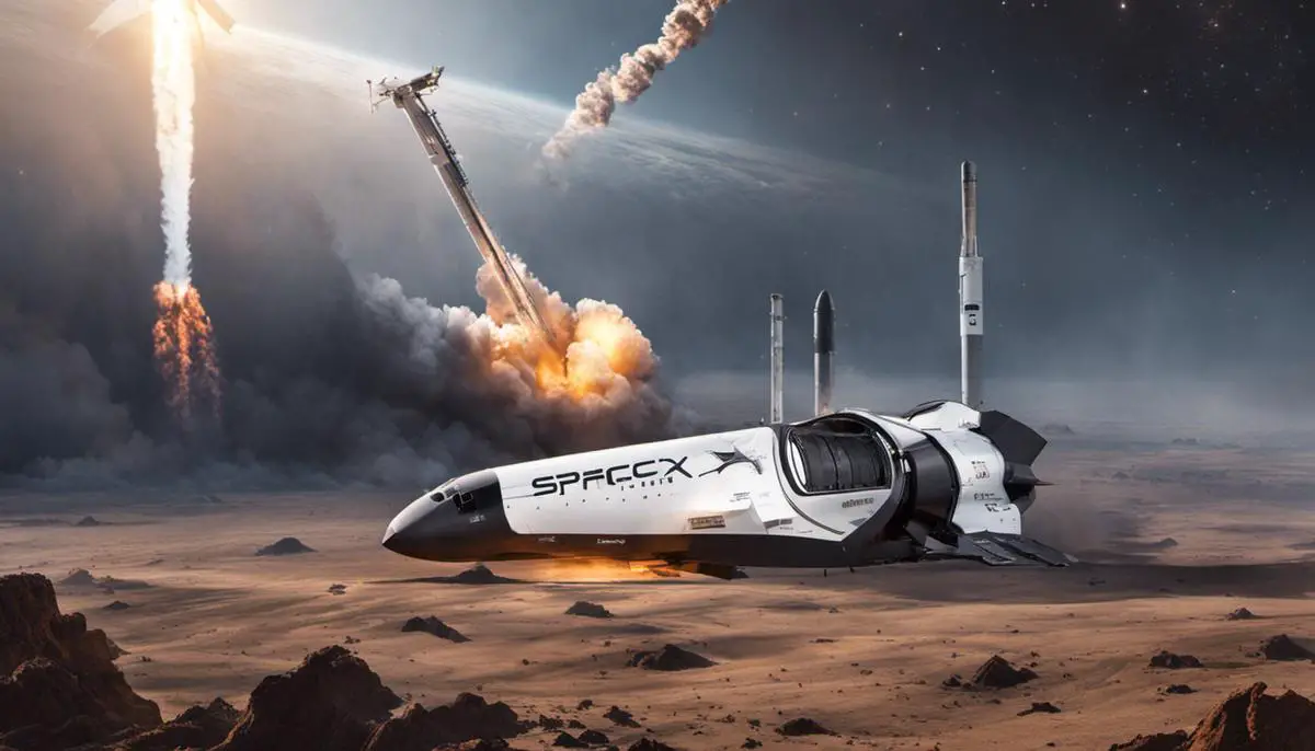 An image depicting the revolutionary impact of SpaceX on the space industry