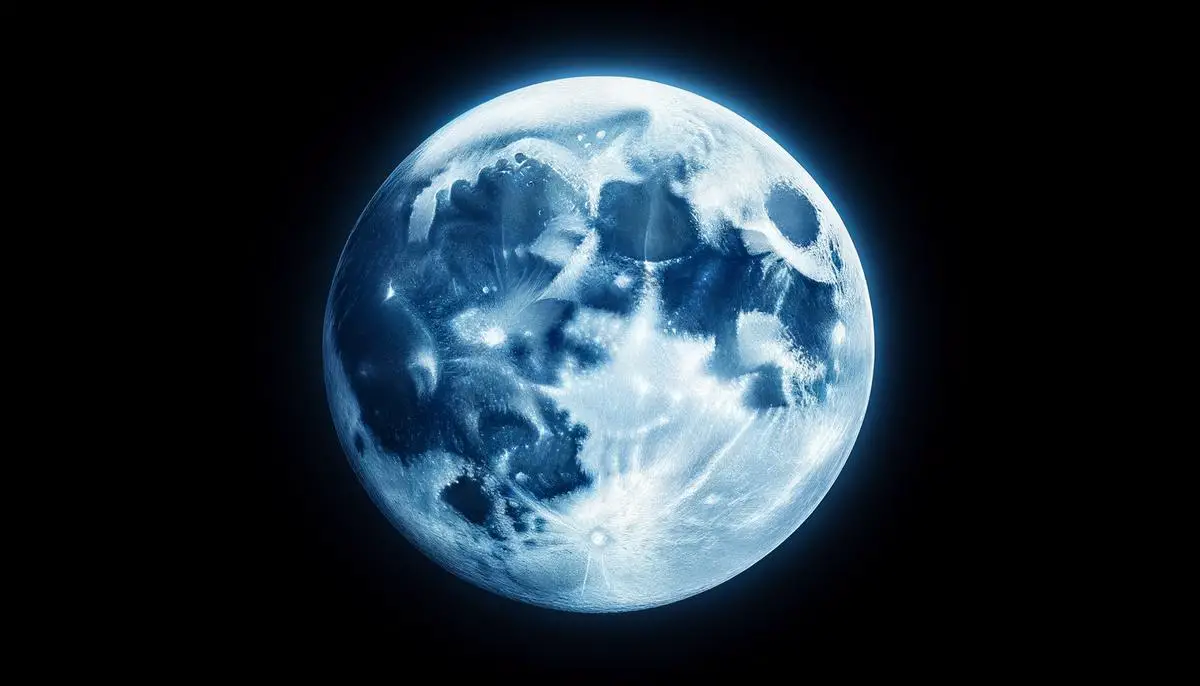 A glowing full moon in a dark sky, symbolizing the Snow Moon and its significance in various cultures and beliefs