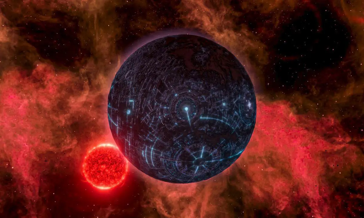 Artistic impression of an advanced alien civilization capable of building Dyson spheres