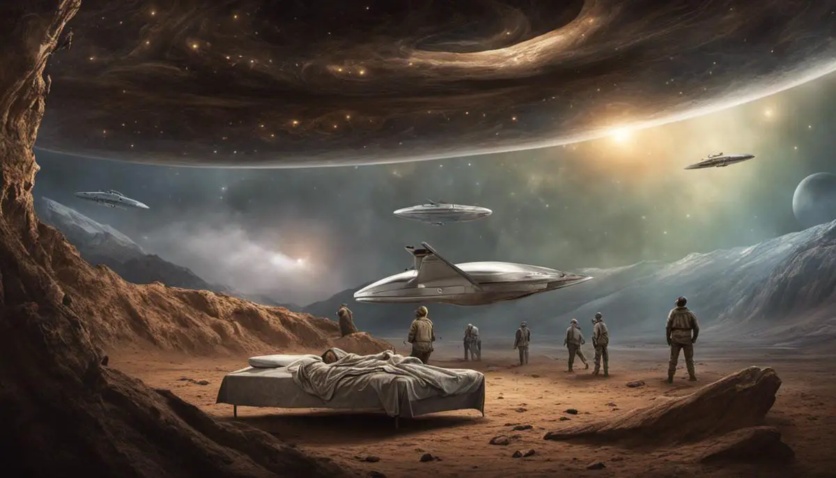 Illustration representing the alleged alien corpses discovery