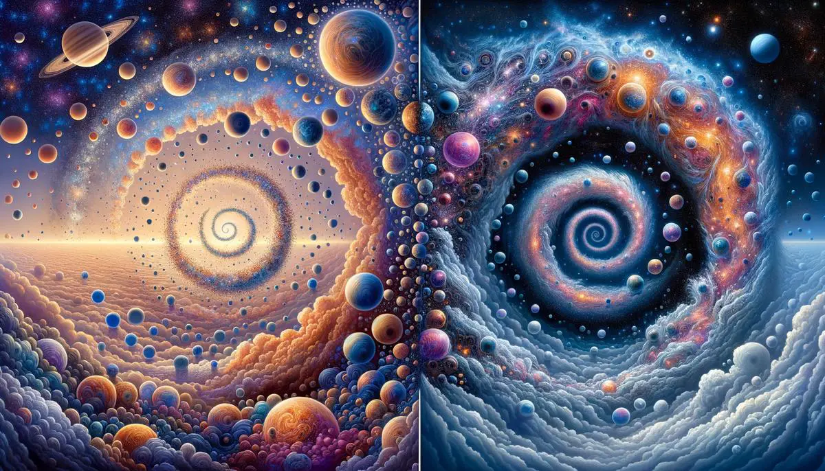 A conceptual representation of eternal inflation and cyclical universe theories