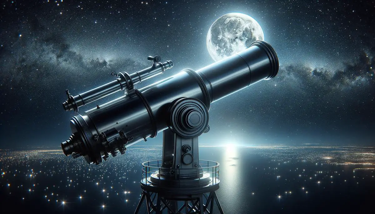 an image of a telescope pointed at the night sky