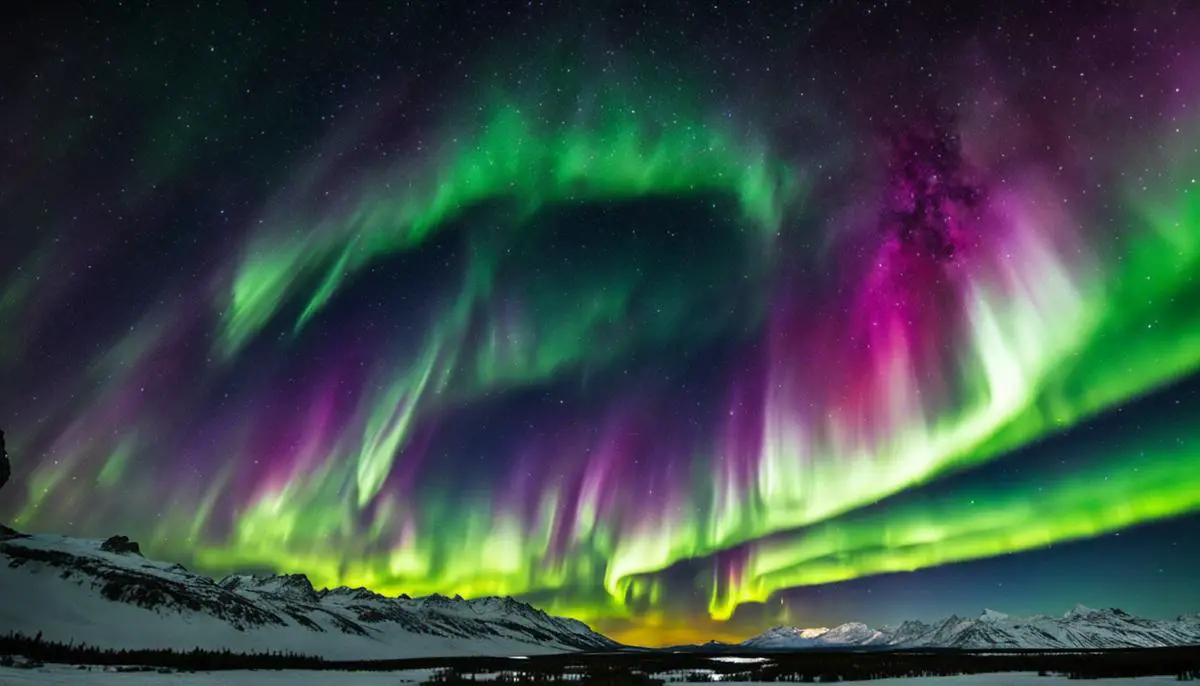 The stunning and vibrant colors of the aurora dancing across the night skies.