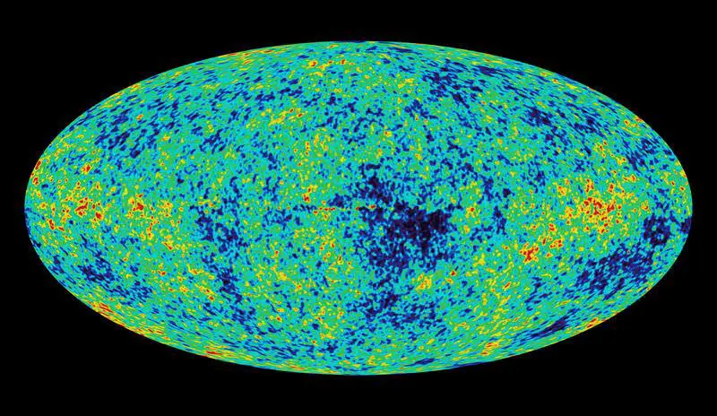 Visualization of the Cosmic Microwave Background radiation detected across the sky