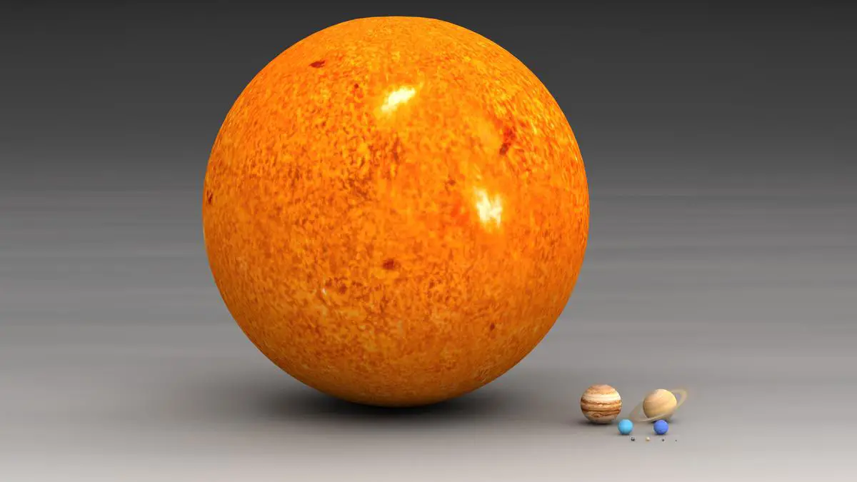 Earth-Sun Size Comparison