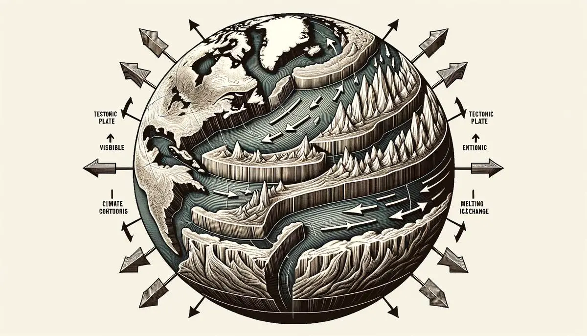 Factors affecting Earth's rotational speed including tectonic activities and climate change