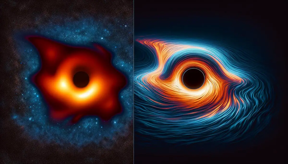 A comparison of the Event Horizon Telescope's image of M87's black hole with a simulated image based on theoretical predictions