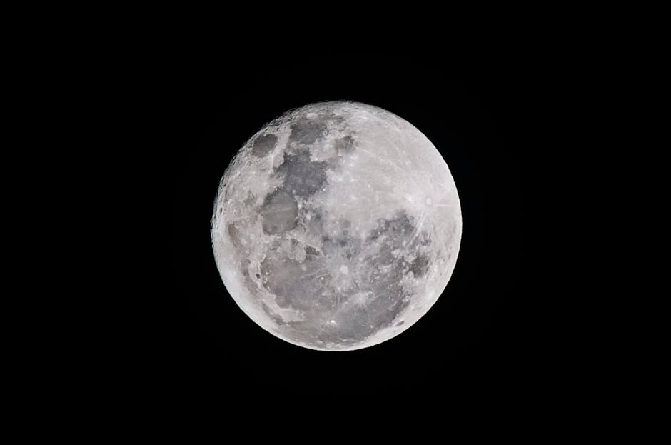 A photograph of a bright full moon illuminating the night sky