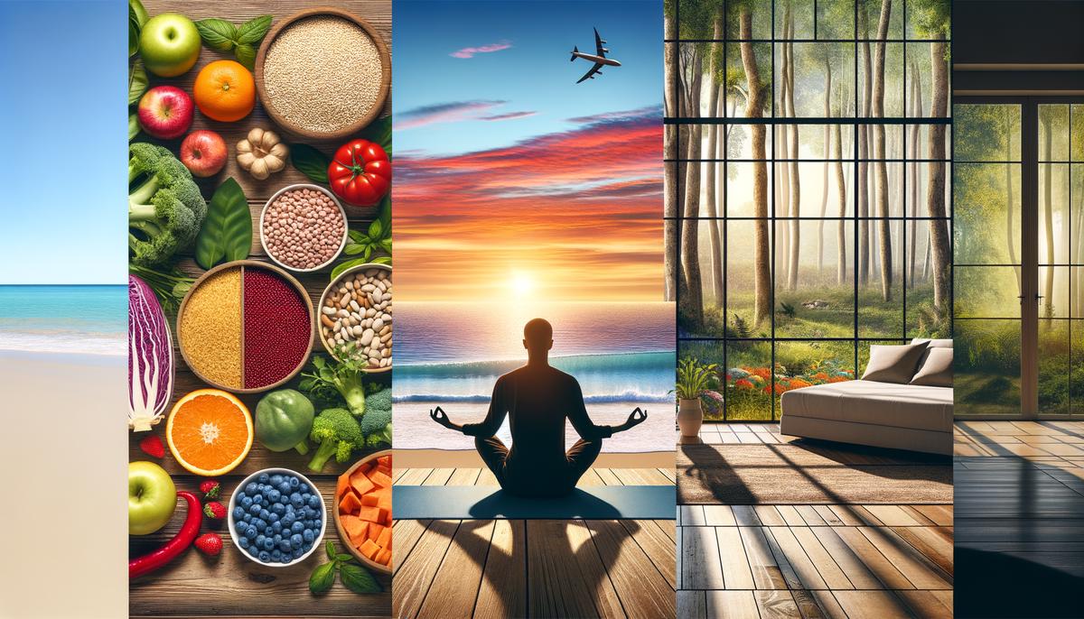 A collage of healthy lifestyle choices for Geminis