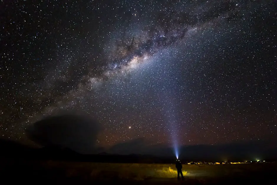 A person contemplating their place in the vast cosmos