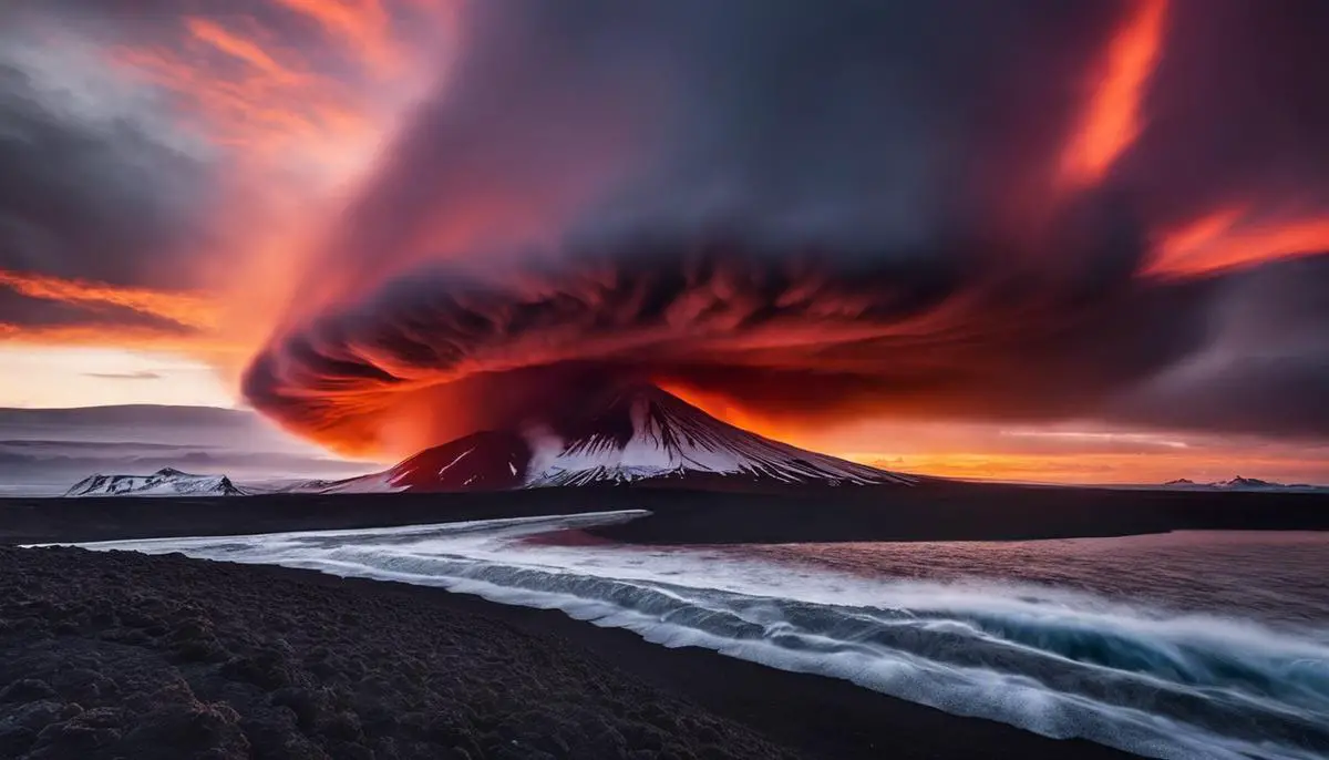 Image of Icelandic volcanoes showcasing their magnificent beauty