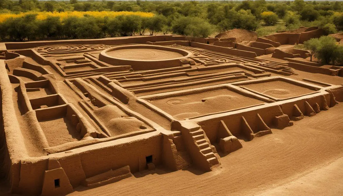 Image of artifacts from the Indus Valley Civilization, depicting their advanced farming techniques.