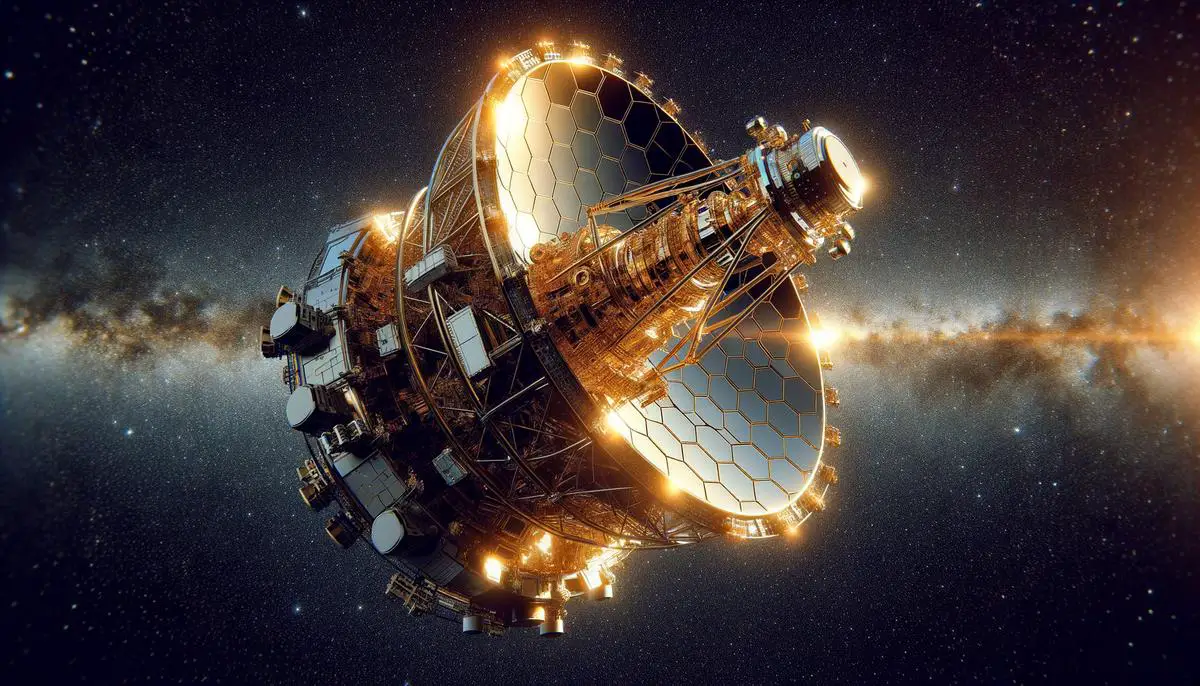 James Webb Space Telescope orbiting in space