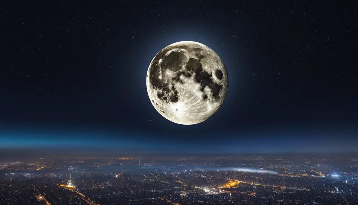 A beautiful image of the January 2024 Full Moon, shining brightly in the night sky