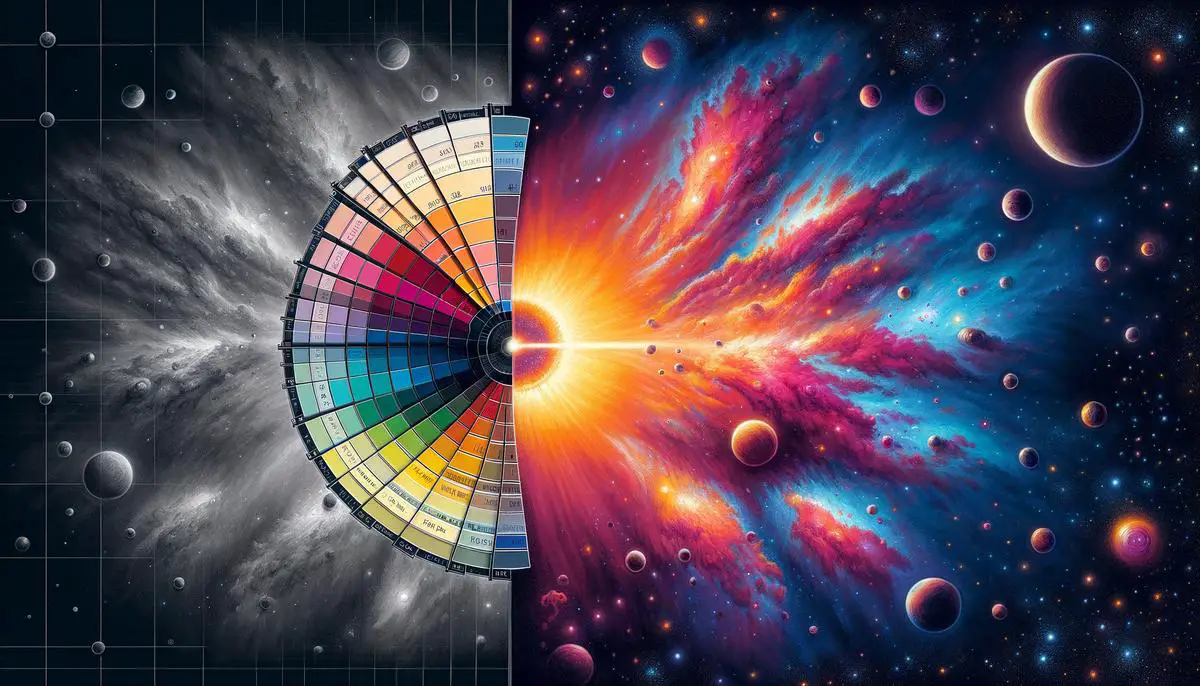 Visual representation of JWST image colorization process