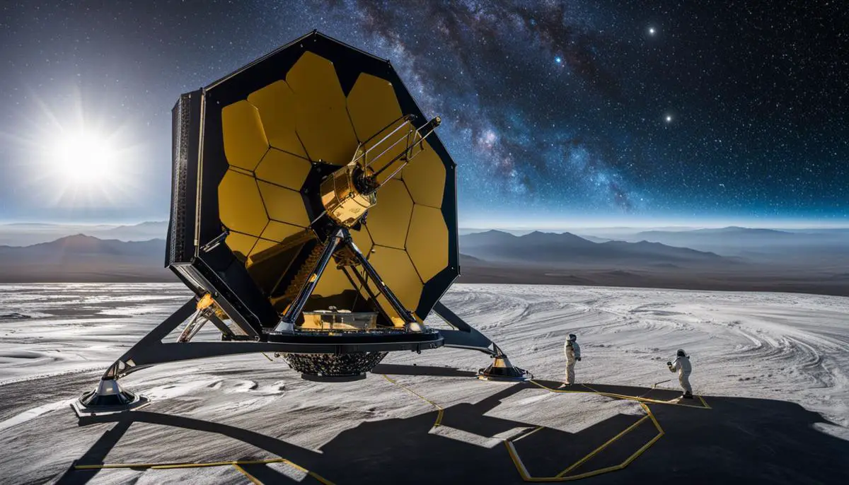 James Webb Space Telescope in space, showcasing its grandeur and significance for human knowledge