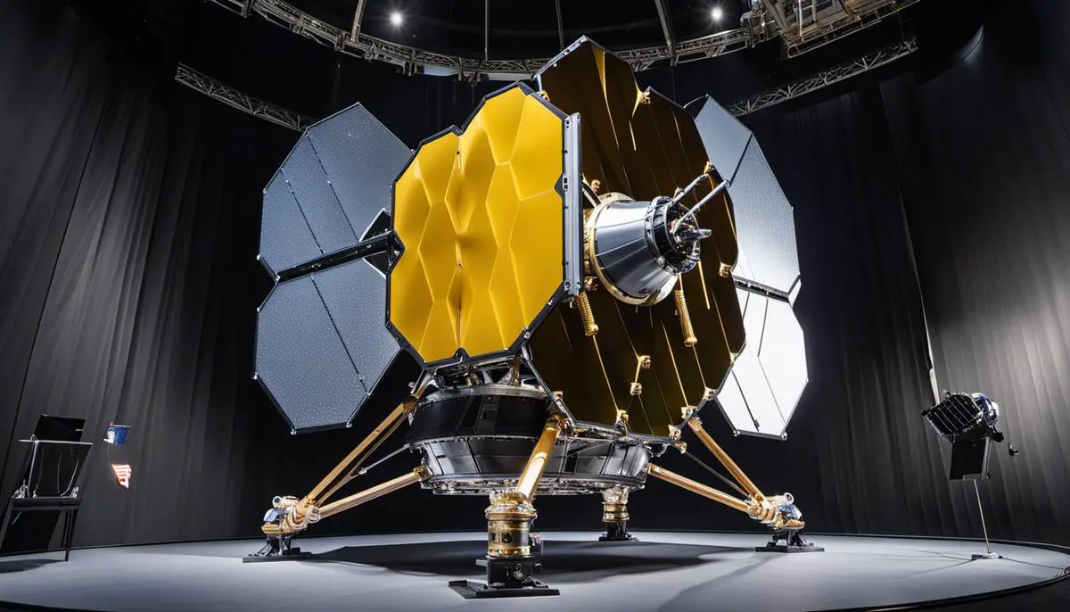An image of the James Webb Space Telescope showcasing its advanced technology and capability.