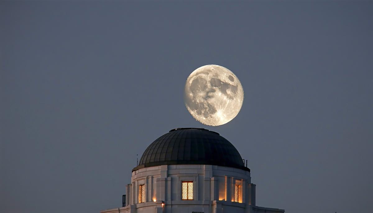 Partial lunar eclipse visible from Griffith Observatory in Los Angeles