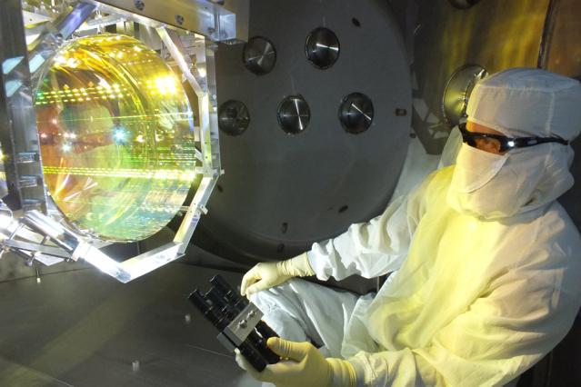 LIGO facility detecting gravitational waves from cosmic collision
