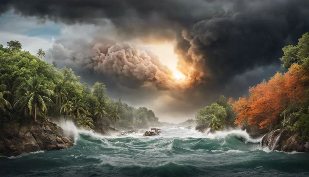 Image depicting the link between natural disasters and mental health impacts