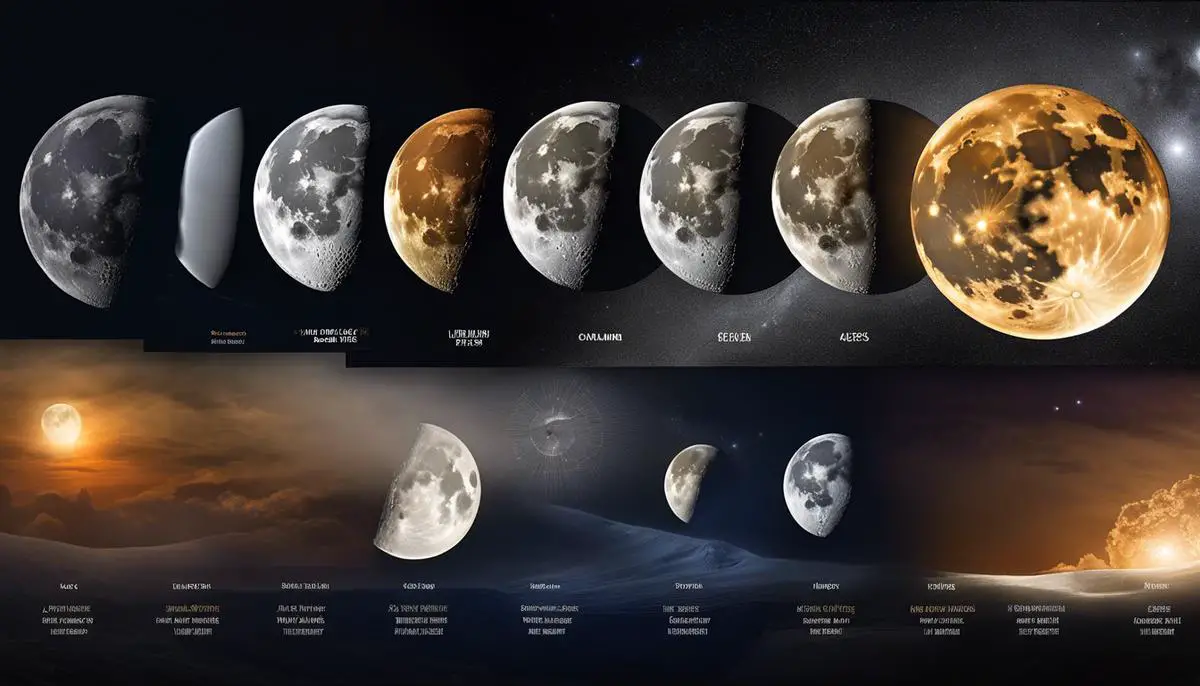 Image depicting the moon's phases and its potential influence on human behavior