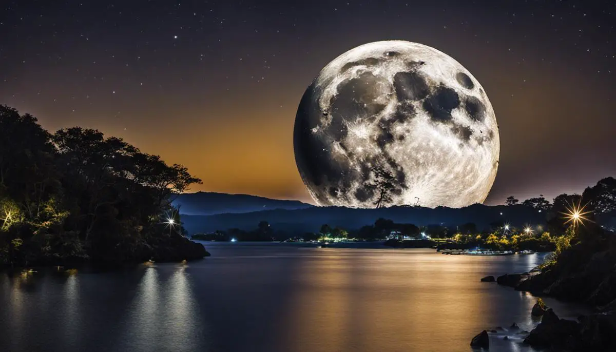 A beautiful image of the moon in the night sky, showcasing the importance of choosing the right viewing location