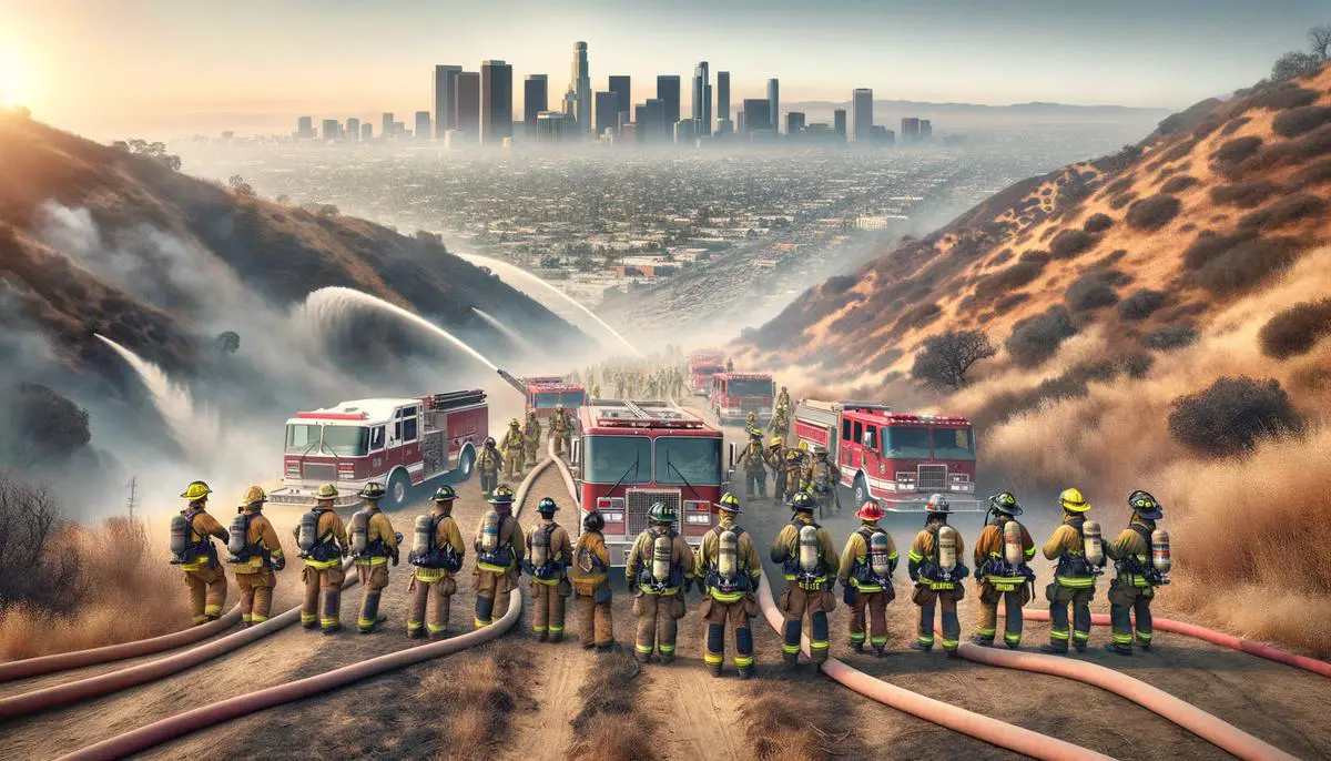 Firefighters from multiple states working together to combat Los Angeles wildfires