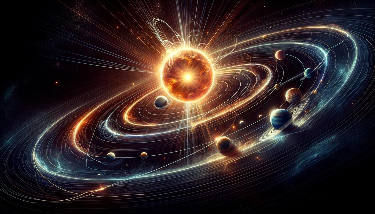 A dynamic view of planets moving in their orbits around the sun