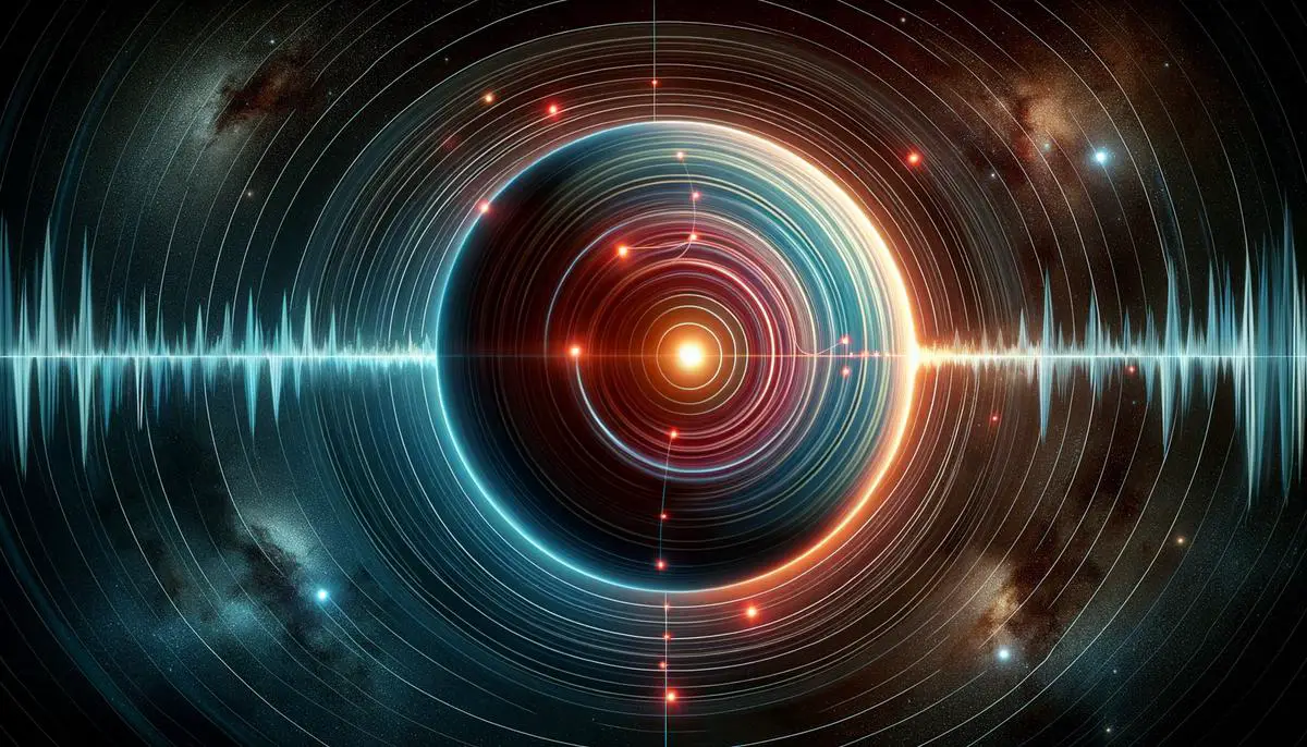 Diagram illustrating the radial velocity method for exoplanet detection, showing a star wobbling due to a planet's gravitational pull