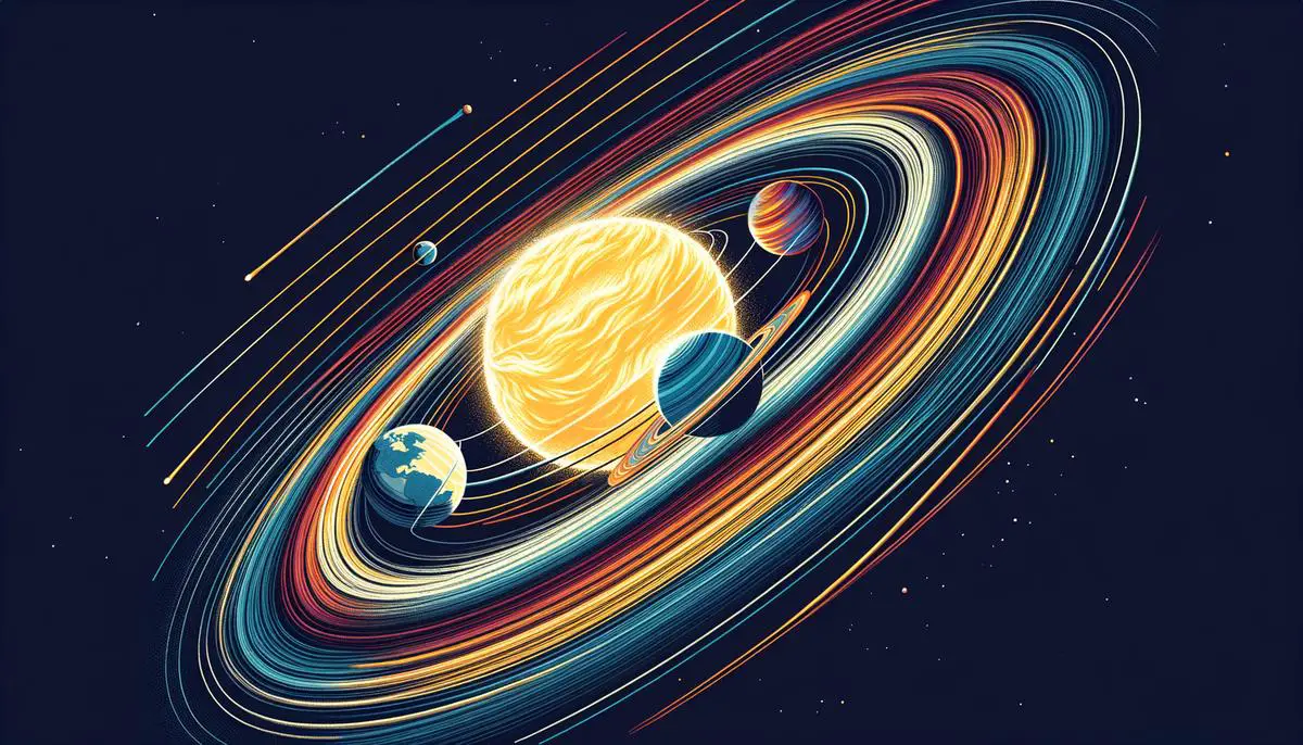 Comparison of orbital speeds of Mercury, Earth, and Neptune around the Sun