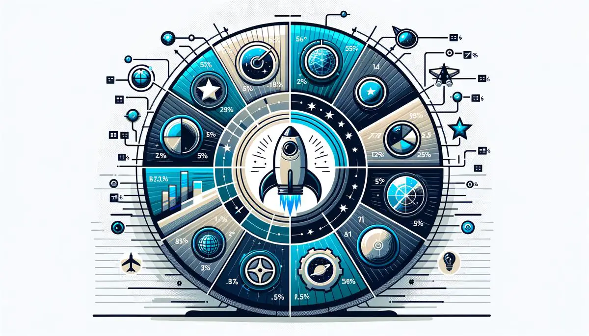 Visual representation of a diversified investment portfolio including SpaceX stocks