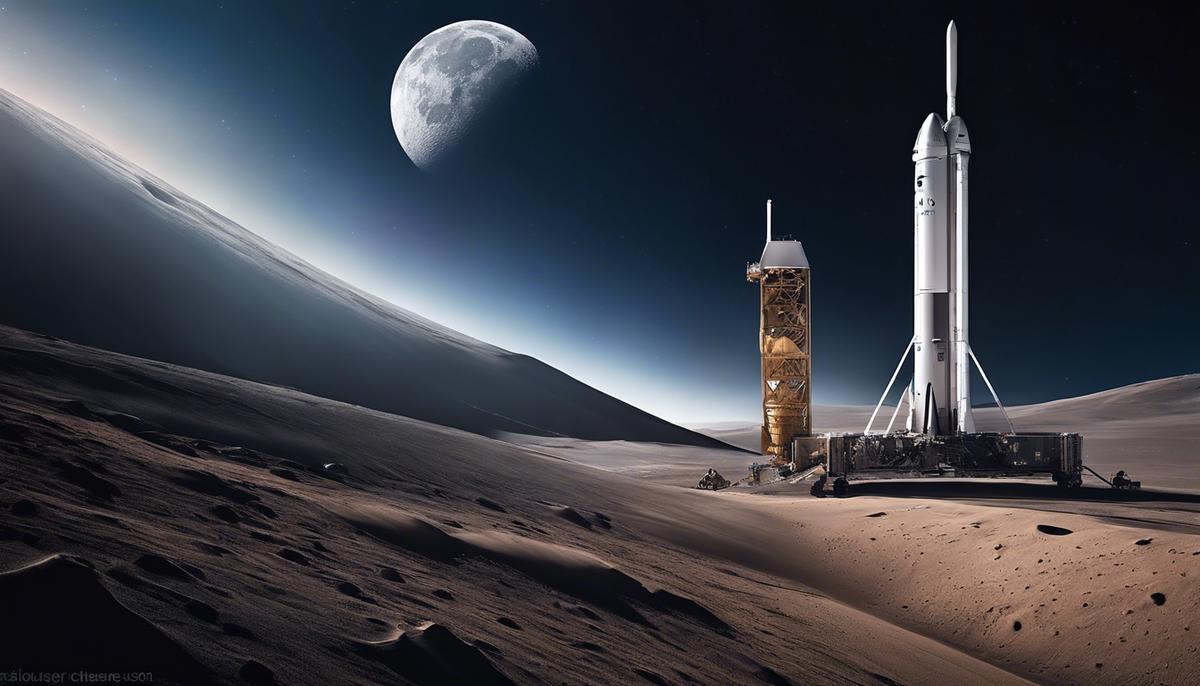 Image of the SpaceX moon mission showcasing the beauty and vastness of space.