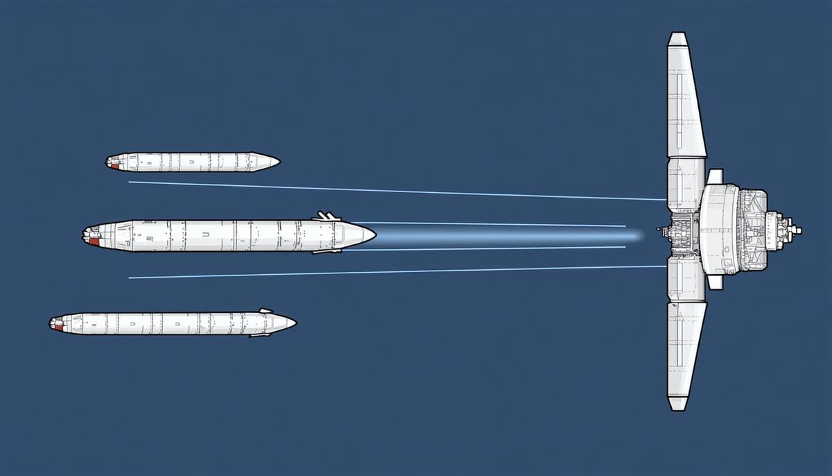 Illustration of Starship Flight 6 mission profile showing booster separation, ship trajectory, and planned splashdown areas