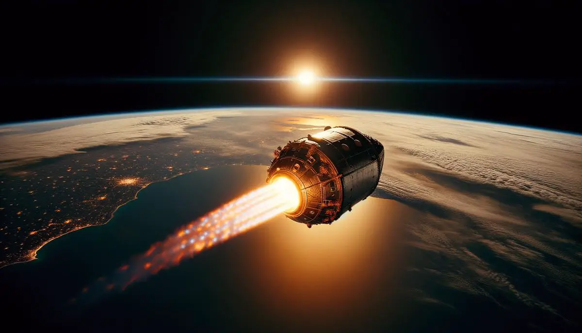 SpaceX Starship upper stage reentering Earth's atmosphere over the Indian Ocean