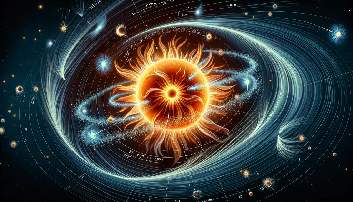 Diagram showing the components and mechanisms of stellar winds from different types of stars