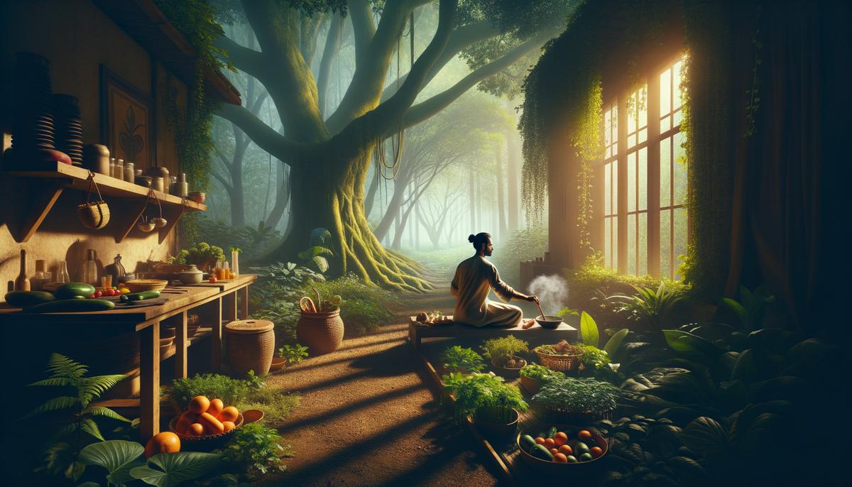 A Taurus person engaged in calming, self-care activities