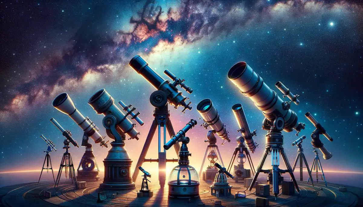 different telescopes looking at the sky