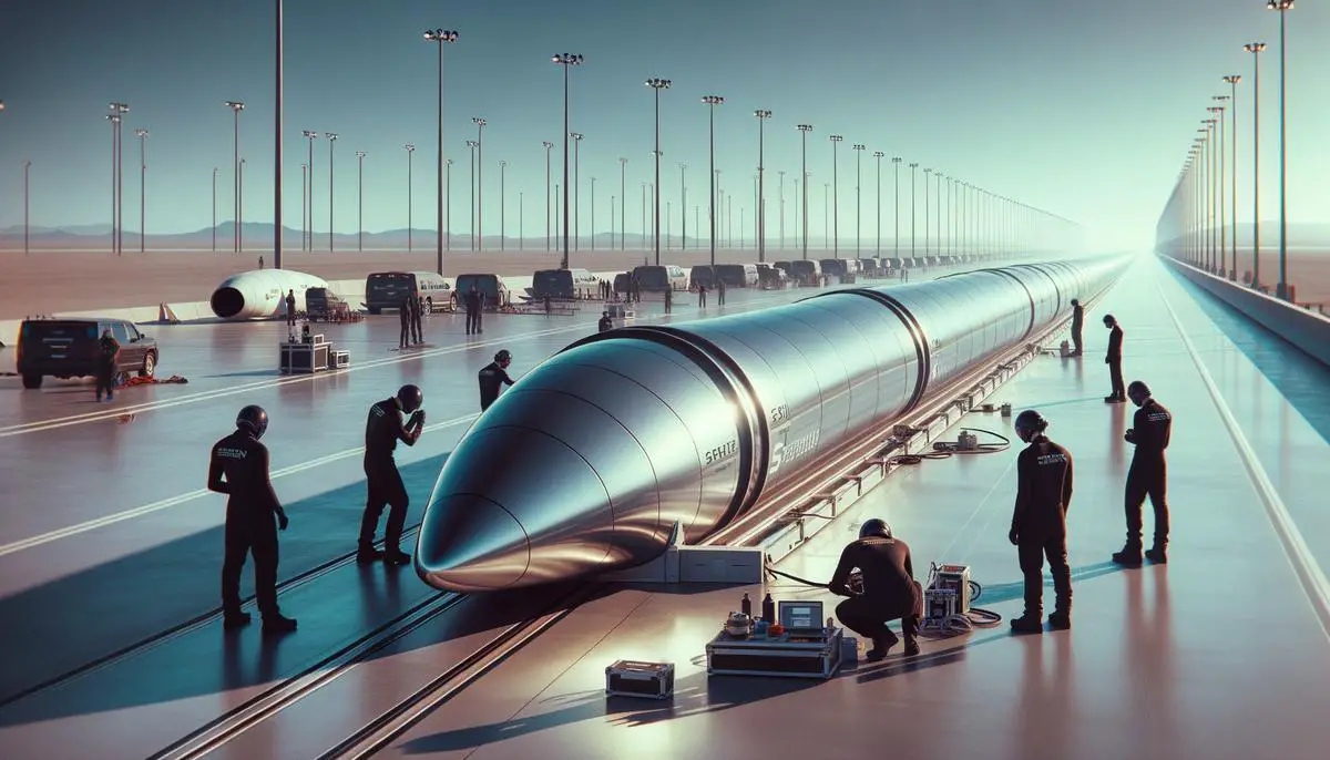 The Technical University of Munich's record-breaking Hyperloop pod at the SpaceX competition