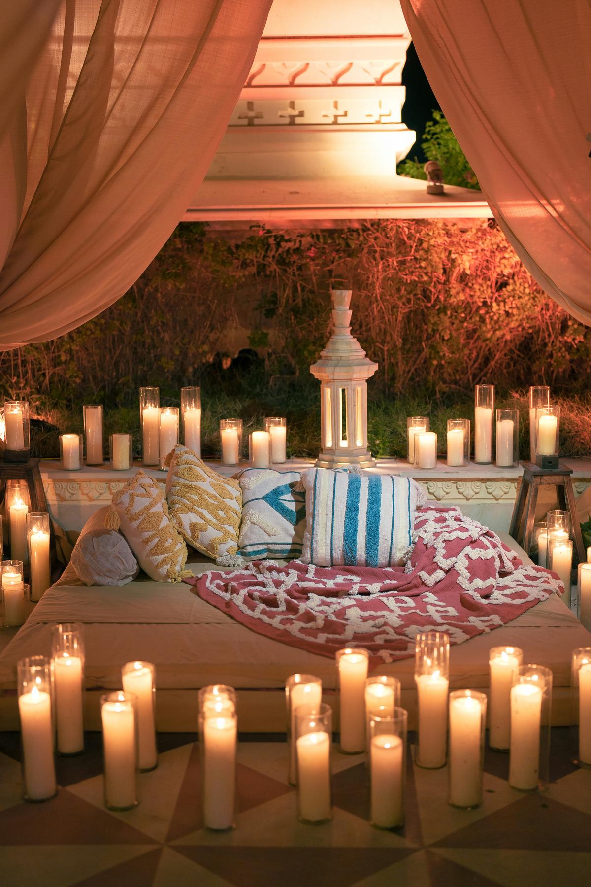 A Virgo meticulously planning a romantic evening, showcasing attention to detail