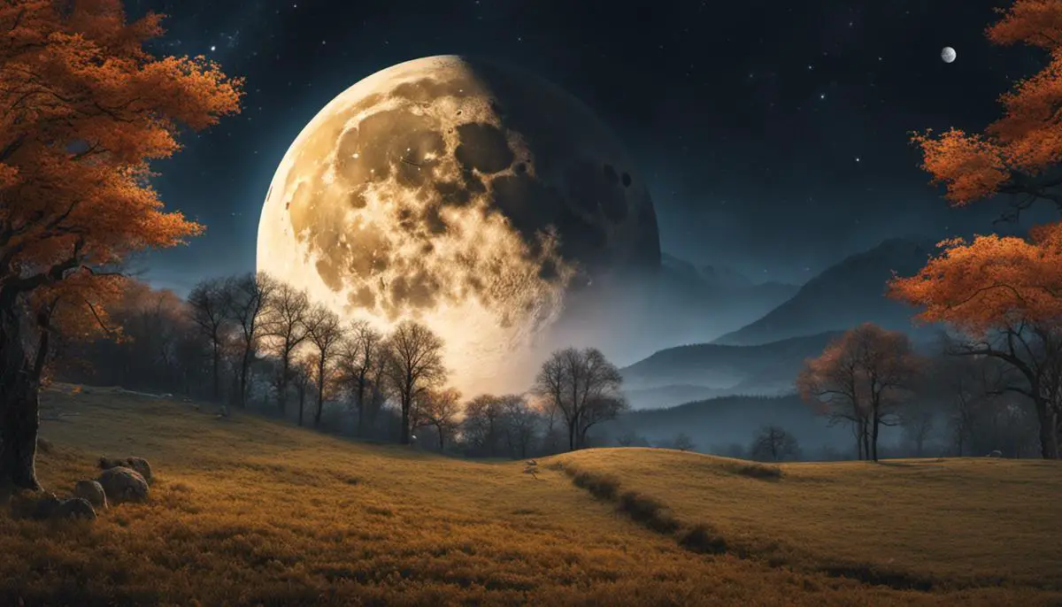 Illustration of the waning moon in November 2023 showcasing celestial events and cultural significance